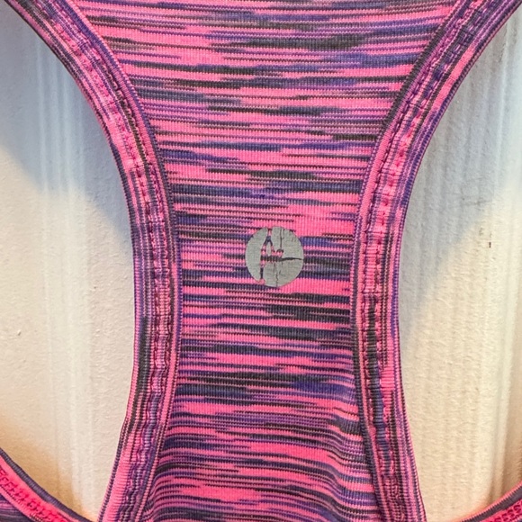 90 Degree by Reflex Women's Heathered Pink Racerback Tank - Picture 5 of 5